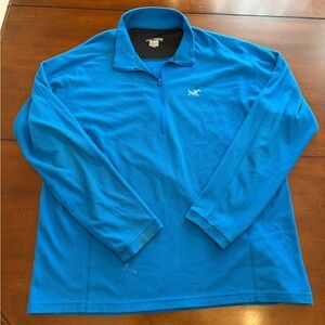 Arc’teryx Men’s Blue Polartec Quarter-Zip Pullover Size XXL